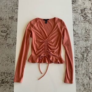 Orange cropped long sleeve